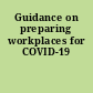 Guidance on preparing workplaces for COVID-19