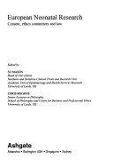 European neonatal research : consent, ethics committees and law /