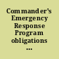 Commander's Emergency Response Program obligations are uncertain