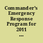 Commander's Emergency Response Program for 2011 show increased focus on capacity development