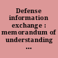 Defense information exchange : memorandum of understanding between the United States of America and Other Governments; signed at Washington, Paris, and Bristol, April 7 and 30 and May 6, 2004.