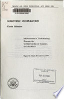 Scientific cooperation, earth sciences : memorandum of understanding between the United States of America and Indonesia, signed at Jakarta December 2, 1994.