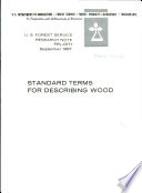 Standard terms for describing wood /