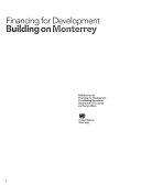 Financing for development : building on Monterrey.