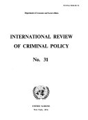 International review of criminal policy /