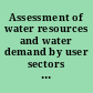 Assessment of water resources and water demand by user sectors in the Philippines /