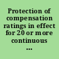 Protection of compensation ratings in effect for 20 or more continuous years. May 14, 1964. -- Committed to the Committee of the Whole House on the State of the Union and ordered to be printed.