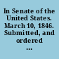 In Senate of the United States. March 10, 1846. Submitted, and ordered to be printed. Mr. Fairfield made the following report: (To accompany Bill S. No. 121.) The Committee on Naval Affairs, to whom was referred the petition of Joseph Wilson, ask leave to report...