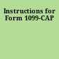 Instructions for Form 1099-CAP