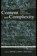 Content & complexity information design in technical communication /