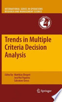 Trends in multiple criteria decision analysis