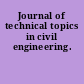 Journal of technical topics in civil engineering.