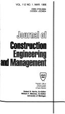 Journal of construction engineering and management.