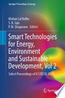 Smart technologies for energy, environment and sustainable development. select proceedings of ICSTEESD 2020 /