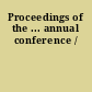 Proceedings of the ... annual conference /