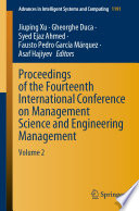 Proceedings of the Fourteenth International Conference on Management Science and Engineering Management.