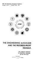 The engineering manager and the progress-profit dilemma.