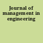 Journal of management in engineering