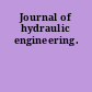 Journal of hydraulic engineering.