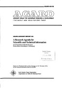 A Research agenda for scientific and technical information = Un programme de recherche pour l'information scientifique et technique.