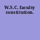 W.S.C. faculty constitution.