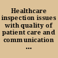 Healthcare inspection issues with quality of patient care and communication Hampton VA Medical Center, Hampton, Virginia