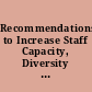 Recommendations to Increase Staff Capacity, Diversity and Inclusion, Strengthen Congressional Internships and Fellowships, and Expand Accessibility to Congress.