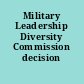 Military Leadership Diversity Commission decision paper.