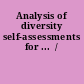 Analysis of diversity self-assessments for ...  /