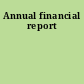 Annual financial report