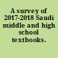 A survey of 2017-2018 Saudi middle and high school textbooks.