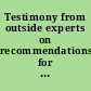 Testimony from outside experts on recommendations for a future national defense strategy : hearing before the Committee on Armed Services, United States Senate, One Hundred Fifteenth Congress, first session, Thursday, November 30, 2017.