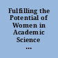 Fulfilling the Potential of Women in Academic Science and Engineering Act of 2008 : hearing before the Subcommittee on Research and Science Education, Committee on Science and Technology, House of Representatives, One Hundred Tenth Congress, second session, May 8, 2008.