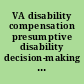 VA disability compensation presumptive disability decision-making : hearing before the Committee on Veterans' Affairs, United States Senate, One Hundred Eleventh Congress, second session, September 23, 2010.