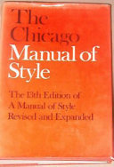 The Chicago manual of style : for authors, editors, and copywriters.