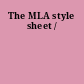 The MLA style sheet /