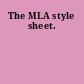 The MLA style sheet.