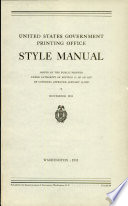 Style manual /