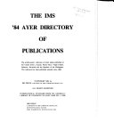 The IMS ... Ayer directory of publications.