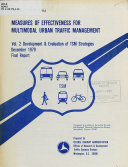 Measures of effectiveness for multimodal urban traffic management /