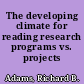 The developing climate for reading research programs vs. projects /