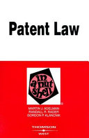 Patent law in a nutshell /