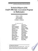 Technical Report of the NAEP 1996 State Assessment Program in Mathematics