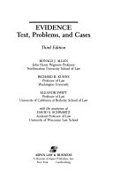 Evidence : text, problems, and cases /