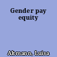 Gender pay equity