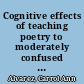 Cognitive effects of teaching poetry to moderately confused nursing home residents /