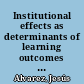 Institutional effects as determinants of learning outcomes exploring state variations in Mexico /