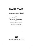 Babi Yar : a documentary novel /