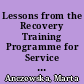 Lessons from the Recovery Training Programme for Service Users Empowerment /
