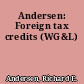 Andersen: Foreign tax credits (WG&L)